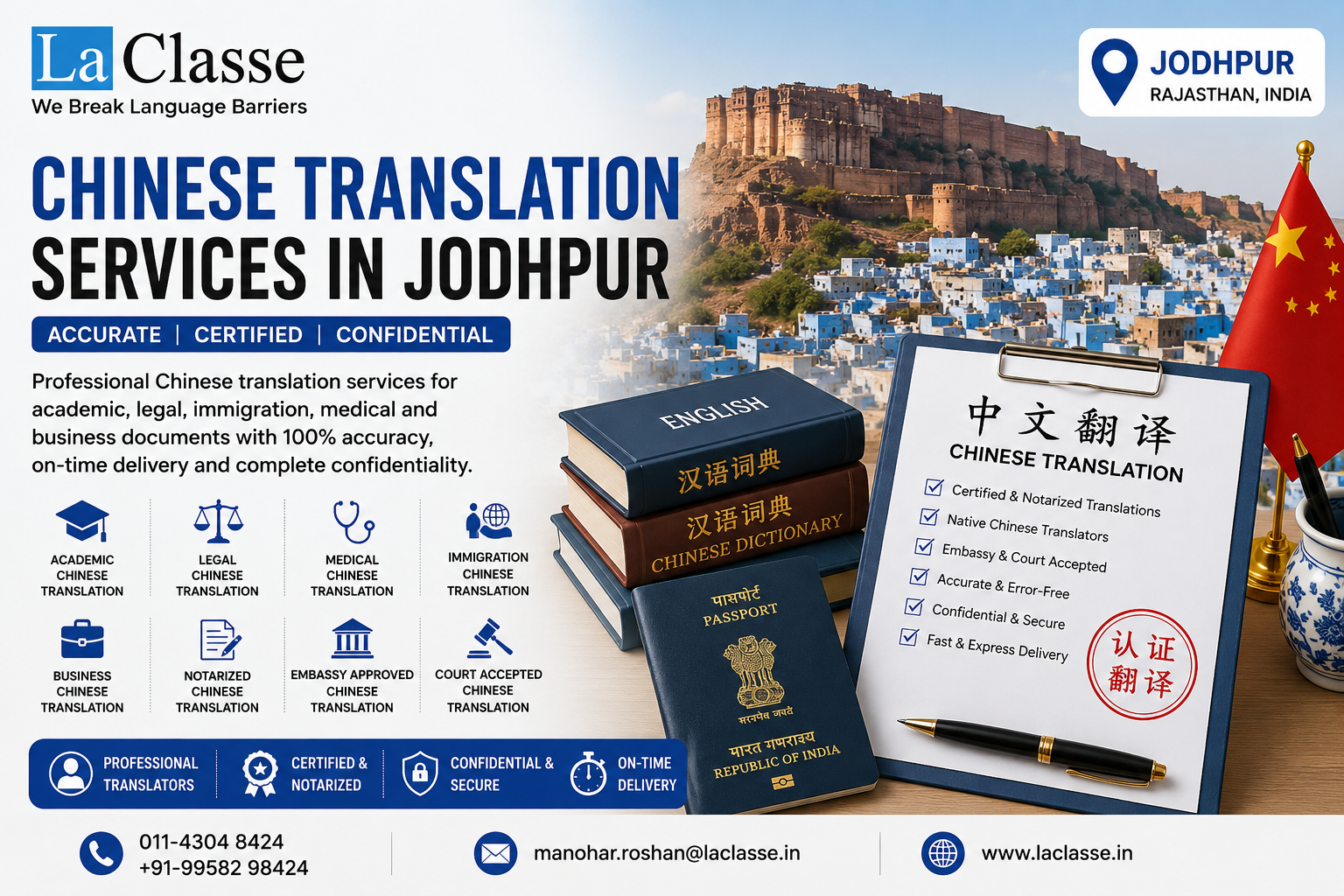 Chinese Translation Services Jodhpur: Certified & Legal Help